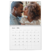 カスタム2025スクリプトエレガント金ゴールドファミリ写真 カレンダー (3月 2026)