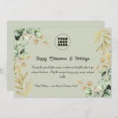 カスタム2025企業の年クリスマス・グリーティング・カード シーズンカード (正面/裏面)