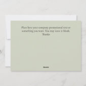 カスタム2025企業の年クリスマス・グリーティング・カード シーズンカード (裏面)