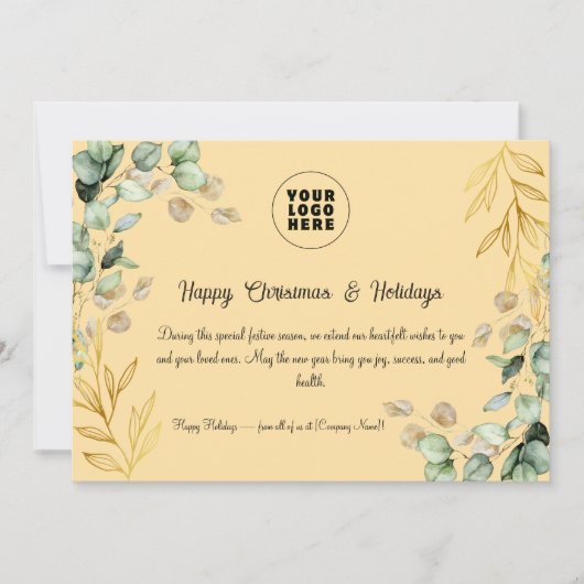 カスタム2025企業の年クリスマス・グリーティング・カード シーズンカード (正面)