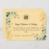 カスタム2025企業の年クリスマス・グリーティング・カード シーズンカード (正面/裏面)