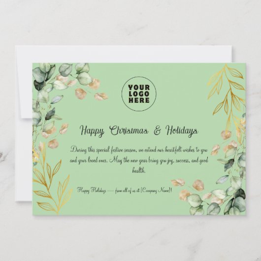 カスタム2025企業の年クリスマス・グリーティング・カード シーズンカード (正面)