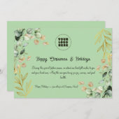 カスタム2025企業の年クリスマス・グリーティング・カード シーズンカード (正面/裏面)