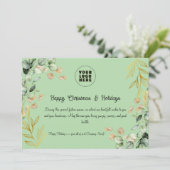 カスタム2025企業の年クリスマス・グリーティング・カード シーズンカード (スタンド正面)