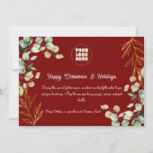 カスタム2025企業の年クリスマス・グリーティング・カード シーズンカード (正面)