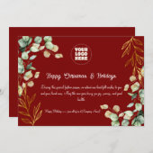 カスタム2025企業の年クリスマス・グリーティング・カード シーズンカード (正面/裏面)