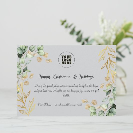 カスタム2025企業の年クリスマス・グリーティング・カード シーズンカード (スタンド正面)