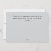 カスタム2025企業の年クリスマス・グリーティング・カード シーズンカード (裏面)