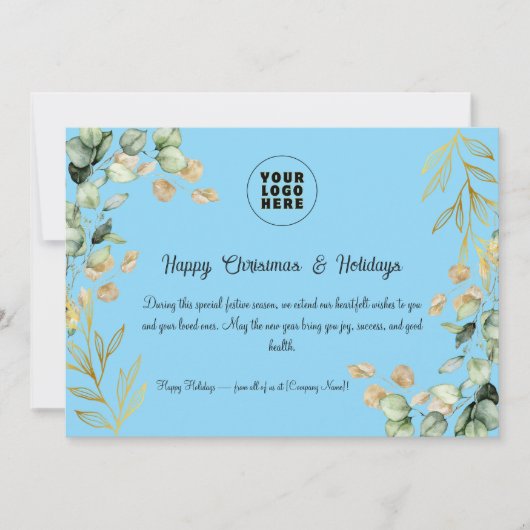 カスタム2025企業の年クリスマス・グリーティング・カード シーズンカード (正面)