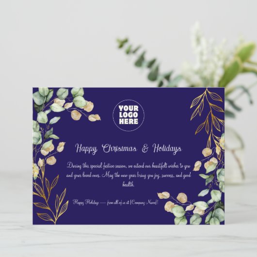 カスタム2025企業の年クリスマス・グリーティング・カード シーズンカード (スタンド正面)