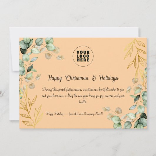 カスタム2025企業の年クリスマス・グリーティング・カード シーズンカード (正面)