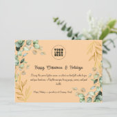 カスタム2025企業の年クリスマス・グリーティング・カード シーズンカード (スタンド正面)