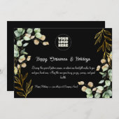 カスタム2025企業の年クリスマス・グリーティング・カード シーズンカード (正面/裏面)