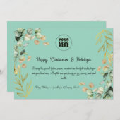 カスタム2025企業の年クリスマス・グリーティング・カード シーズンカード (正面/裏面)