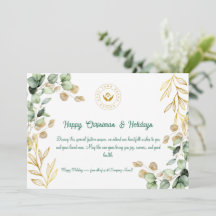 カスタム2025企業の年クリスマス・グリーティング・カード