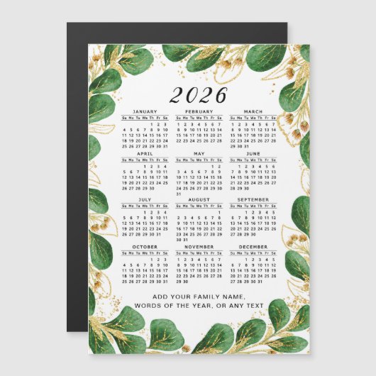 カスタム2025年カレンダー用グリエレガントー (正面/裏面)