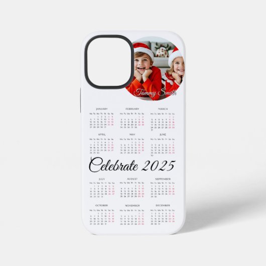 カスタム2025年カレンダー iPhoneケース (裏面)