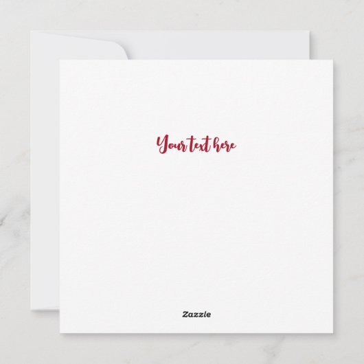 カスタム2025赤い緑の格子縞の家族の写真 シーズンカード (裏面)