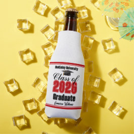 カスタム2026年卒業パーティー 赤 ボトルクーラー