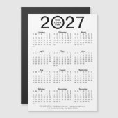 カスタム2027年マグネットカレンダー（ビジネスロゴ入り） (正面/裏面)