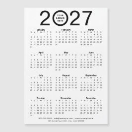 カスタム2027年マグネットカレンダー(ビジネスロゴ入り)