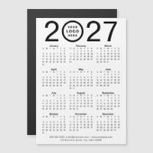 カスタム2027年マグネットカレンダー（ビジネスロゴ入り） (正面/裏面)