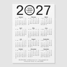 カスタム2027年マグネットカレンダー(ビジネスロゴ入り)