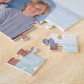 カスタム21フォトコラージュパーソナライズされたブラック ジグソーパズル (側面)