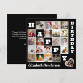 カスタム21枚写真コラージュ誕生日プレゼント シーズンカード (正面/裏面)