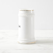 カスタム22oz伝統的なビールステインの白及び金ゴールド ビールジョッキ (中央)