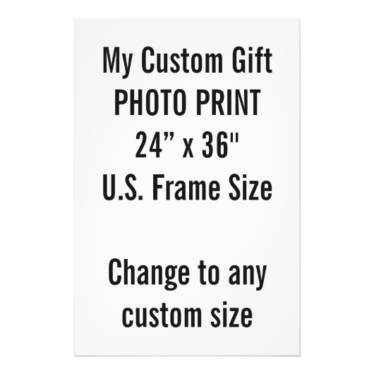 カスタム24インチx 36インチフォトプリントUSフレームサイズ フォトプリント (正面)