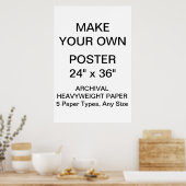 カスタム24パーソナライズされた"x36"アーカイブ紙ポスター ポスター (キッチン)