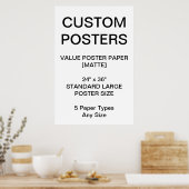 カスタム24パーソナライズされた"x36"バリューマットポスター ポスター (キッチン)
