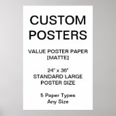 カスタム24パーソナライズされた"x36"バリューマットポスター ポスター (正面)