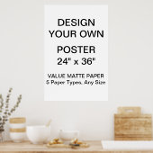 カスタム24パーソナライズされた" x 36インチ価値マットポスター ポスター (キッチン)