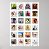 カスタム24フォトコラージュレトロインスタントフィルム&ノート ポスター (正面)