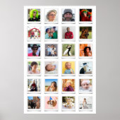 カスタム24フォトコラージュレトロインスタントフィルム ポスター (正面)