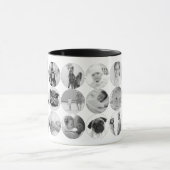 カスタム24枚モダン家族とペットの思い出 マグカップ (中央)