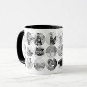 カスタム24枚モダン家族とペットの思い出 マグカップ (正面左)