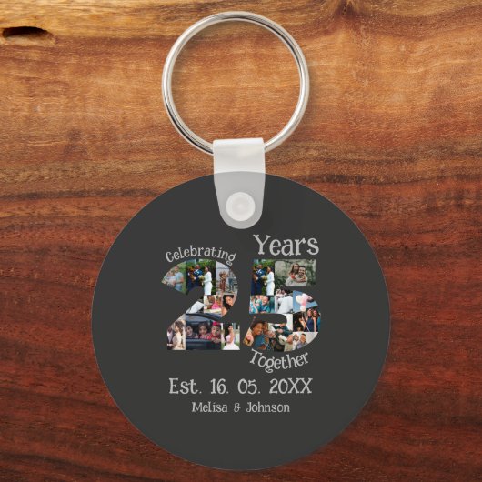 カスタム25周年記念結婚写真集 キーホルダー (裏面)