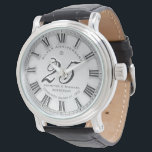 カスタム25年シルバ結婚ー記念日 腕時計<br><div class="desc">第25回シルバ結婚ー記念時計 – 美しくモダンデザイン。</div>