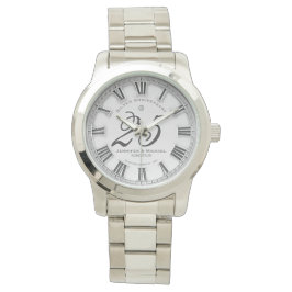 カスタム25年シルバ結婚ー記念日 腕時計