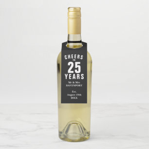 カスタム25結婚周年パーティー ボトルネックタグ