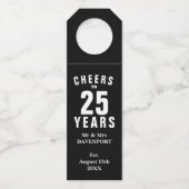 カスタム25結婚周年パーティー ボトルネックタグ (正面)