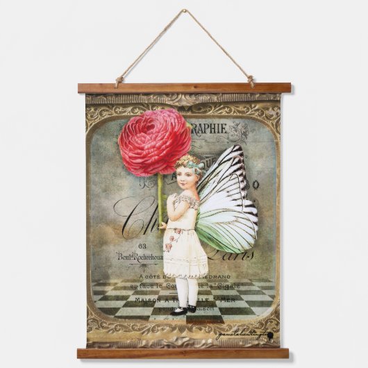 カスタム26"x36"垂直(ポートレート)、1つのパネル 吊り下げ型タペストリー (正面)