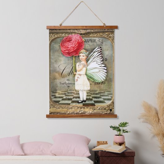 カスタム26"x36"垂直(ポートレート)、1つのパネル 吊り下げ型タペストリー (寝室)