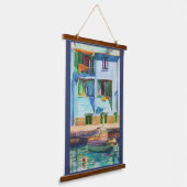 カスタム26"x36"垂直(ポートレート)、1つのパネル 吊り下げ型タペストリー (傾斜あり)