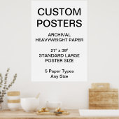カスタム27パーソナライズされた"x39"アーカイブ紙ポスター ポスター (キッチン)