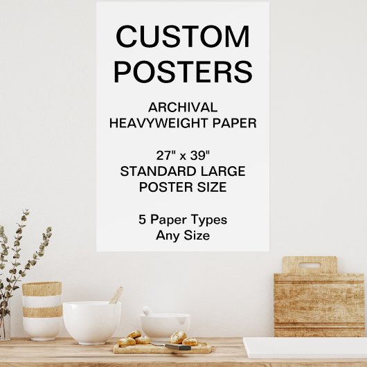 カスタム27パーソナライズされた"x39"アーカイブ紙ポスター ポスター (キッチン)