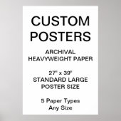カスタム27パーソナライズされた"x39"アーカイブ紙ポスター ポスター (正面)